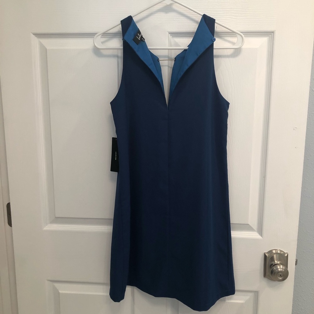 NWT Lulu’s teal barbell sleeveless dress - Picture 3 of 6